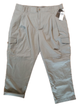 Lauren Ralph Lauren Chino Pants Womens 16 Slim Fit Crop Cargo Stretch Green - $47.02