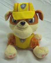 Nickelodeon Paw Patrol Rubble Bulldog Puppy Dog 6&quot; Plush Stuffed Animal Yellow - £11.62 GBP