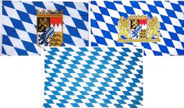 3x5 3&#39;x5&#39; Wholesale Set Bavaria Bavarian Crest Lion Seal Plain 3 Flags Flag Fade - £8.69 GBP