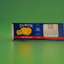 Dubom Yellow Cling Peaches Uncirculated Tin Can Label New Orleans 1962 - €8,67 EUR