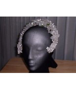 GORGEOUS BRIDAL HEADPIECE WITH PEARL TEARDROP CLUSTERS - £47.54 GBP