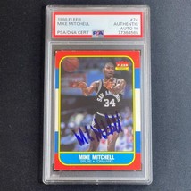 1986 Fleer #74 Mike Mitchell Signed Card AUTO 10 PSA Slabbed Spurs - $9,999.99