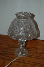 Vintage Crystal 2 Piece Fairy Hurricane Lamp Lighted Small Desk - £55.93 GBP