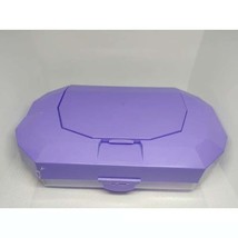 Sterilite Small Pencil Box Plastic, Clear/Purple Fair Condition - $1.45