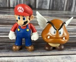 World of Nintendo Mario &amp; Paragoomba Action Figure Lot - 2.5&quot; - £7.67 GBP