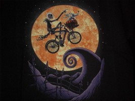 Tee Fury Nightmare Youth Large &quot;Shadow On The Moon&quot; Before Christmas E.T. Black - $13.00