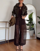 ZARA BNWT 2025. LEOPARD VISCOSE BALLOON TROUSERS ANIMAL PRINT. 8566/065/051 - $134.14