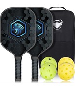 Pickleball Paddles - Pickleball Raquette Set of 2 (Black-blue) - £33.18 GBP