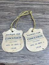 Vintage Aug 30-Sept 3  1949 Palmyra Fair Concession Tax Exempt Badge KG - $13.93 CAD