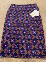 LuLaRoe Cassie Pencil Skirt Womens Size XS Purple Geometric Print NWT - £8.92 GBP