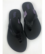 Flojos Women&#39;s Black  Jersey Memory Foam Flip Flop Thong Sandal Size US ... - £17.37 GBP