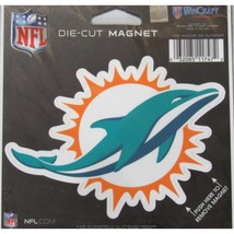 NFL Miami Dolphins Logo on 4 inch Auto Magnet by WinCraft - £11.79 GBP
