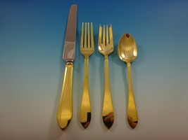Faneuil Gold by Tifffany and Co. Sterling Silver Flatware Set Service Vermeil - £2,571.92 GBP