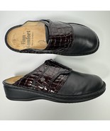 Finn Comfort Aussie Black Leather Clogs Mules Loafers Shoes Women’s EU 37 - $824.41 MXN