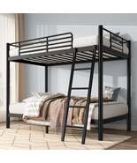 Twin Size Loft Bunk Bed with Ladder and Guardrail - $250.00