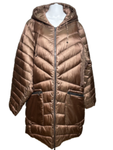 Lane Bryant Quilted Puffer Jacket Women&#39;s 26 / 28 Bronze Copper Stylish Chic - £57.05 GBP