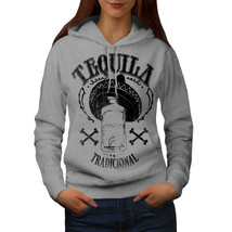 Wellcoda Tequila Traditional Womens Hoodie, Mexican Casual Hooded Sweatshirt - £29.05 GBP