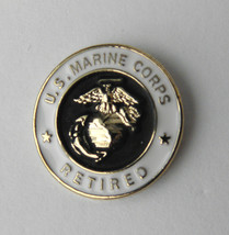 USMC MARINES US MARINE CORPS RETIRED SMALL LAPEL PIN BADGE 5/8 INCH - £4.48 GBP