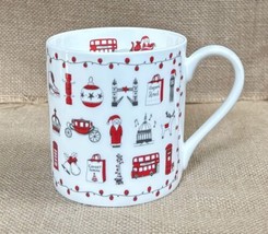 Victoria Eggs London Holiday Christmas Mug Coffee Cup Whimsical Festive ... - £15.56 GBP