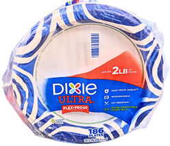 Dixie Ultra Heavyweight Dinner Paper Plates 10" 186 Count - $40.78