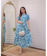 Primium cotton printed dress for women maxi casual summer dress  - $36.00