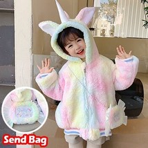 2 4 6 8 Year Baby Girls Coat Cute Colorful  Jacket For Girls Winter Warm Hooded  - £64.76 GBP