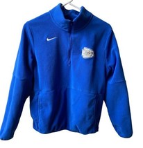 Nike Fleece Blue BC Quarter Zip Size M  Pullover Sweater Damaged - £7.89 GBP