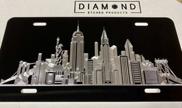 DEEP Engraved New York City NYC NY Car Tag Diamond Etched Aluminum License Plate - £15.89 GBP