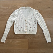 Urban Outfitters Cream &amp; Floral Cardigan Sweater - $24.99