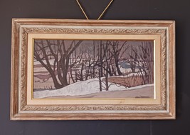 Eugene Roy Witten - Oil on Masonite - Winter Landscape 1960s - £622.59 GBP