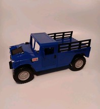 Blue Humvee Toy Truck Missing Brush Guard and Passenger Door - $181.86 MXN