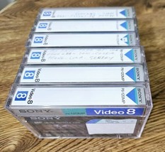 Lot of 6 Pre-owned Sony Metal 8mm Video Tapes P6-120MP - $12.20