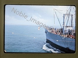 1967 USS Repose Highlining the Admiral between Ships Vietnam Ektachrome Slide - £3.41 GBP