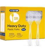 Premium Disposable Forks Clear Plastic Heavy Duty Heat Resistant &amp; BPA F... - $20.53 CAD