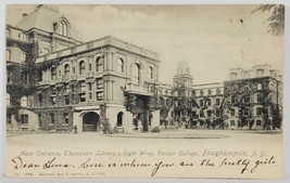 Poughkeepsie NY Main Entrance Thompson Library &amp; Right Wing Vassar Postcard R19 - £7.00 GBP
