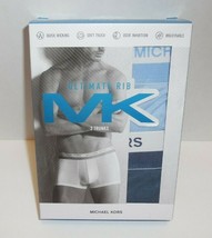 Michael Kors 2 Pack Mens Small Ultimate Rib Underwear Trunks Blue New Men&#39;s - £19.85 GBP