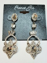 Franco Gia Silver Plated Earrings Special Occasion Dangle C Z&#39;s  Stud #17 - £18.89 GBP