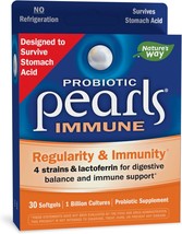 Nature&#39;s Way Probiotic Pearls Immune with Lactoferrin for Men and Women, Digesti - £29.56 GBP