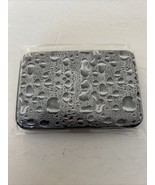 Aluminum Wallet Credit Card Organizer *Flower Design*  (4 in x 2 1/2 in) - £6.24 GBP