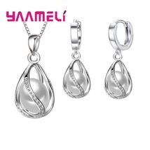 Elegant 925 Silver Gift Jewelry Sets for Women Female Rotating Freshwater  Penda - £18.13 GBP