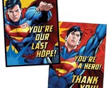 DC Superman Man Birthday Party Invitations &amp; Thank You Postcards 8 Count... - $7.95