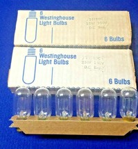 Qty-12. 25 watt 250V Vintage Westinghouse 25T8DC Bulb Qty 12 (6-pack x 2) - $28.87