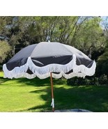 UMBRELLA WITH FRINGES FOR PUSH CARTS AND OTHERS WHITE, BLACK OR PEACH/WHITE - $587.07
