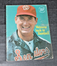 1969 Washington Senators Welcome back to baseball scorecard program - $18.99