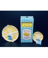 Melamine 12 Piece Lemon Slice Salad Appetizer Roll Plates &amp; Reusable Str... - $501.26 MXN