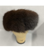 Vintage Mink Fur Hat Fox Knit Dark Brown. Comes with Vintage hat box - $118.65 CAD