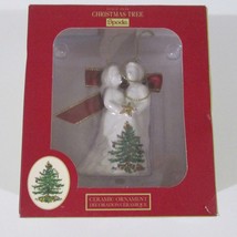 Spode Bride Groom Christmas Tree Ornament Ceramic Couple Holding Star - £15.76 GBP