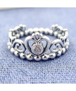 925 Sterling Silver Princess Tiara Ring For Women - $17.99