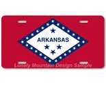 Arkansas State Flag Inspired Art FLAT Aluminum Novelty Auto License Tag ... - £14.11 GBP
