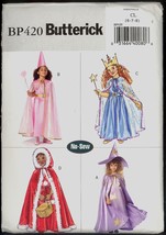Uncut Size 6 7 8 NO SEW Girl Princess Witch Costume Butterick BP420 4631... - $6.99